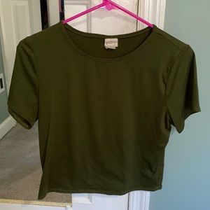 Green crop top